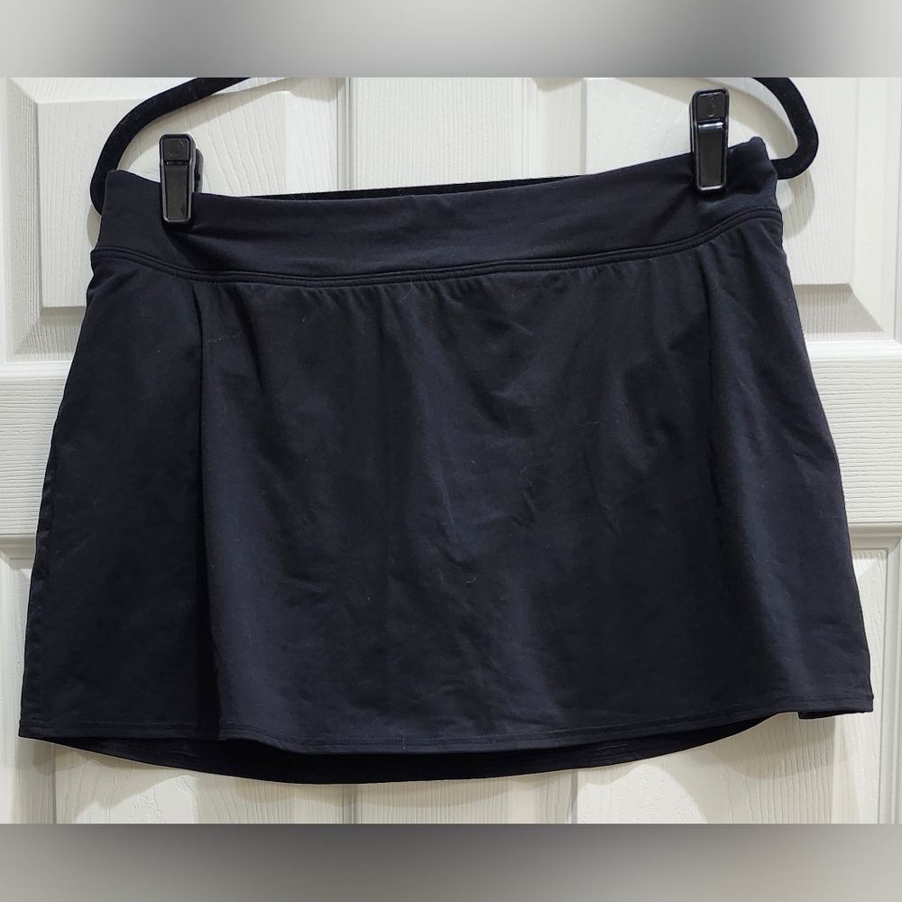 Lands End Black Swim Skirt Size 12